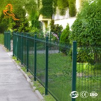 Clôture en treillis soudé thermolaqué 3D à pliage en V pour la sécurité des zones panoramiques