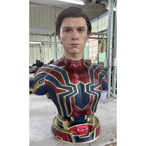 Statua di <span class=keywords><strong>Spiderman</strong></span> in Vendita, Scultura del Personaggio Cinematografico in Scala 1:1, Busto di Supereroe in Vetroresina per Decorazione - Product Image 6