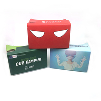 Kacamata VR Google Cardboard Versi Datar DIY, Video Kacamata Realitas Virtual, Kacamata VR Cardboard Goggle Box, Video Kacamata