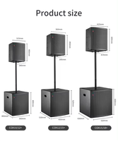 Haut-parleur de basses super puissant actif professionnel de 18 pouces, 800 W, 1100 W de puissance de sortie, boîtier en bois pour spectacles en plein air, Morin