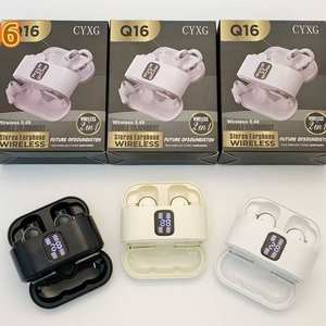 Auriculares Intrauditivos Dos en Uno para Parejas Q16, Alta Calidad de Sonido, Cancelación de Ruido ENC, Pantalla Digital, Inalámbricos 5.3, Resistentes al Agua IPX4 - Product Image 5