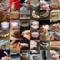 Grillz dentaire Hip Hop sur mesure en argent sterling 925, serti de Moissanite VVS, style Iced Out