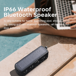 Loa năng lượng mặt trời lấy cảm hứng từ khối nước: IPX5 không thấm nước, 20H + chơi, dây buộc & đồng hành âm nhạc ngoài trời Velcro - Product Image 3