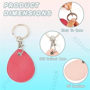 Porte-clés promotionnel en cuir PU, souvenir, petit cadeau, mini porte-clés personnalisé avec logo pour voiture - Product Image 5