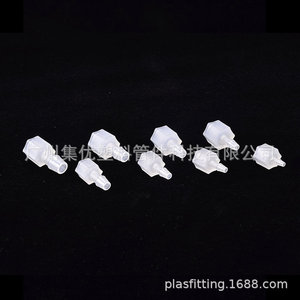 ข้อต่อท่อเจียโหยว 1/8NPT-1/4NPT พลาสติก PP เกลียวใน แบบตรง - Product Image 2