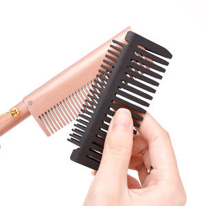 Peine <span class=keywords><strong>El</strong></span>éctrico Portátil para Alisar <span class=keywords><strong>el</strong></span> Cabello, <span class=keywords><strong>Cepillo</strong></span> Multifuncional Antiescaldaduras, Peine Calefactor para Barba, Plancha para Rizar - Product Image 5