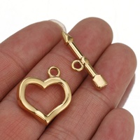 Fermoir en forme de cœur pour la fabrication de bijoux DIY, connecteur de collier, accessoire de bracelet, accessoires de bijouterie