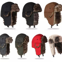 Gorro de Invierno Tipo Trampero Ushanka para Hombre y Mujer, Gorro de Aviador Estilo Esquimal con Orejeras para Clima Frío