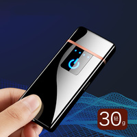 Nouveau briquet électronique USB 2024 à écran tactile, petit briquet électrique rechargeable