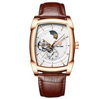 Montres automatiques pour homme TEVISE T802D, carrées, de style business, étanches, de luxe, avec mouvement mécanique lumineux, montre d'usine d'origine