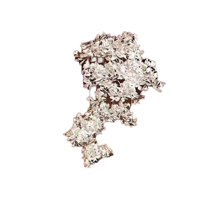 Hậu hiện đại nghệ thuật Bắc Âu Ginkgo Leaf Chandelier tất cả các đồng Glass LED trắng ấm treo chiếu sáng cho nhà hàng phòng triển lãm - Product Image 6