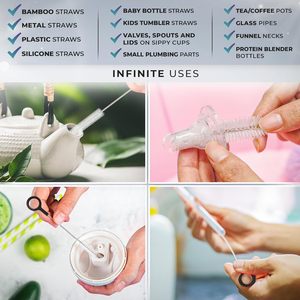 Set di Quattro Pezzi di Spazzole per Ciuccio e Biberon in Acciaio Inox 304 con Setole in Nylon Marca HLX - Product Image 2