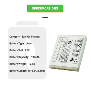 HNP-40 аккумуляторная батарея для LX34L1-G 163480-0001 8650A376 50129434-001FRE, литий-ионная батарея для сканера штрих-кода, 750 мАч, 3,7 В - Product Image 2