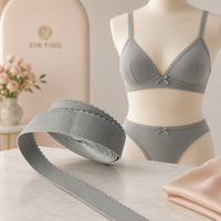 Bande élastique en dentelle picot ondulée lisse en nylon et élasthanne à bord festonné de 20 mm pour vêtements, lingerie et robes