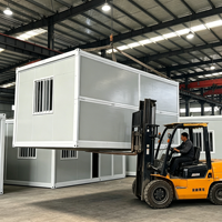 Maison modulaire préfabriquée pliable de type X, unité d'hébergement portable pour le logement des travailleurs sur chantier, chambre d'hôtes et bureau