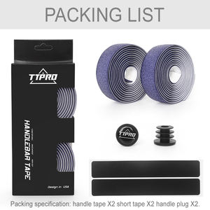 <span class=keywords><strong>Cinta</strong></span> de <span class=keywords><strong>manillar</strong></span> de bicicleta de carreras TTPRO, <span class=keywords><strong>cinta</strong></span> de agarre antideslizante de perfil delgado PU EVA con tecnología de amortiguación de vibraciones - Product Image 6