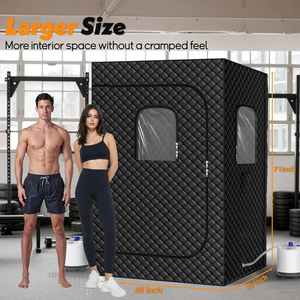 BAFAN Sauna de Vapor Eléctrica portátil moderna para 2 personas con luz roja para uso doméstico - Product Image 5