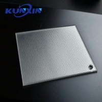Kunxin Prisme Décoratif Texture Rayée Acrylique 2mm 4mm 6mm Clair Mini Feuille Acrylique Côtelée