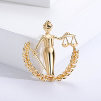 Broche Balance en alliage de luxe pour femmes avocats pour les décorations de fête de mariage et de fiançailles également idéale comme cadeau pour enfants