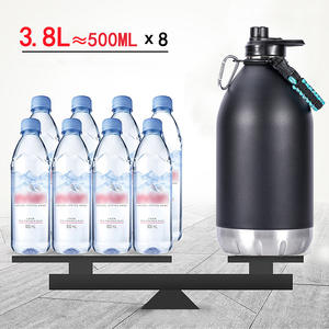 Nouvelle Arrivée Grande Capacité Double Paroi Gallon En Acier Inoxydable Bouteille D'eau Pichet Poignée 128oz - Product Image 5