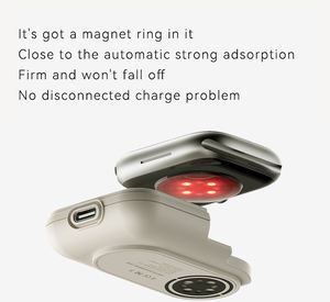 Portable 1200 MAh Mini Power Bank pour <span class=keywords><strong>Apple</strong></span> Watch Series 9 ultra 49mm Chargeur sans fil magnétique pour Iwatch Series 8 7 44mm 45mm - Product Image 3