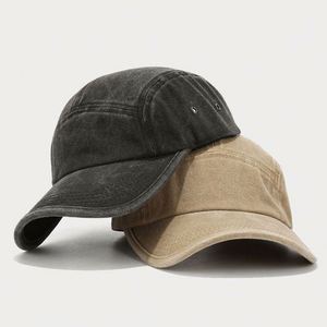 Summer Retro Washed Baseball Cap Hat Women Solid Color Trendy Soft <b>Top</b> Sports Baseball Cap for Men - Product Image 2