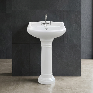 Lavabo sur pied en céramique décoratif de style indien pour salle de bain d'hôpital, équipement sanitaire - Product Image 2