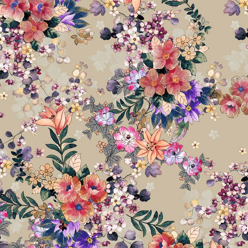 Ткань с принтом платья нового дизайна из 100% полиэстера