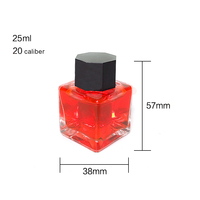 Bouteille d'encre en verre de triangle du prix usine 50ML pour le style de recharge de stylo plume avec le bouchon à vis