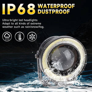 LELANPU Phares antibrouillard auxiliaires pour camion, ampoules Angel's Eye, feux de conduite LED pour <span class=keywords><strong>Clio</strong></span> 4 - Product Image 5