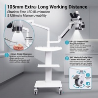 Long Working Distance 105mm Microscope Dental with Continuous Magnification and Video Output