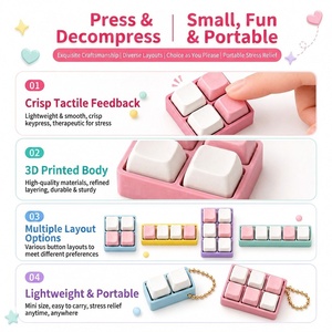 Juguete Antiestrés Personalizado Impreso en <span class=keywords><strong>3D</strong></span>, Botón Mecánico de Clic para Aliviar el Estrés, Colgante para Bolsa, Modelo Oddcraft SC-ZS013 - Product Image 2