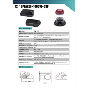 TM-12 TM-15 Altoparlante Monitor Singolo da 12/15 Pollici, Speaker Professionale Attivo/Passivo per Performance sul Palco - Product Image 6