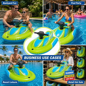 <span class=keywords><strong>Jet</strong></span> <span class=keywords><strong>ski</strong></span> gonflable personnalisé avec poignée, flotteur aquatique imperméable, bateau à moteur gonflable, radeau flottant pour adultes et enfants, piscine, plage - Product Image 5