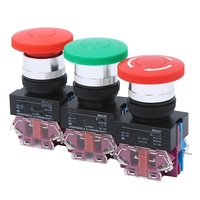 Botón pulsador plano sin iluminación de reinicio automático tipo empotrado Peoples Electric Group RDA37 (Y090 LAY37 NP4)