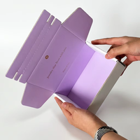 Boîte d'emballage cadeau pliable en papier coloré, impression de votre propre logo