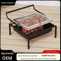 Nouveau Barbecue au Charbon Pliant Portable Kiyong en Acier Inoxydable Revêtu par Poudre, Anti-rouille, Détachable et Rotatif