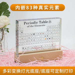 Tabla Periódica con 83 Elementos Reales, Exhibición Acrílica para Educación Química, Decoración Escolar - Product Image 3