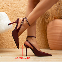Chaussures pour femmes à talons fins, tendance, imperméables et résistantes à l'usure, en PU, collection automne, design sexy, vente directe, usine d'origine