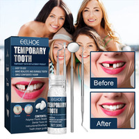 Kit de réparation dentaire temporaire Eelhoe, colle adhésive solide pour prothèses dentaires, colle à dents DIY, pour dents manquantes, cassées, perdues, outil de réparation de l'espace interdentaire modelable