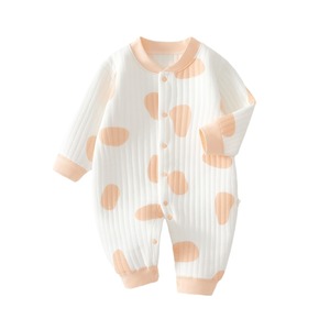 Pijama de algodón grueso unisex para bebé, ropa de otoño e invierno, traje de gateo para recién nacido - Product Image 5