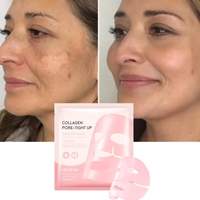 Masque facial en feuille MOOYAM au collagène pour resserrer les pores, lissant, raffermissant et hydratant 28g. Après absorption, le masque devient transparent.