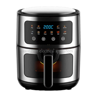 Friteuse à air domestique multifonction de grande capacité avec four électrique visuel Marques chinoises Appareils de cuisine à usage domestique