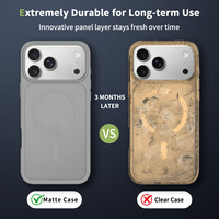 Nouveautés pour iPhone 18 Pro Max : Coque arrière mate hybride TPU PC avec support magnétique circulaire – Accessoires mobiles tendance en gros
