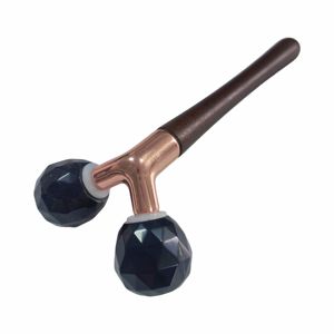 Rouleau de massage facial en pierre de jade, outil de soin de la peau personnalisé avec logo, quartz rose, aventurine verte, obsidienne, rouleau de massage facial 3D - Product Image 2