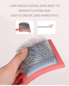 Cepillo de aseo para mascotas con mango de madera, peines para perros, removedor de pelo, para gatos - Product Image 3