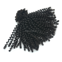 KAMA Extensions de cheveux indiens en vrac, Afro Kinky Curly 4A 4B, Double trame machine, pour tressage et tresses Bora