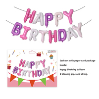 Offre Spéciale lettre ballons décorations de fête feuille d'aluminium coloré joyeux anniversaire 16 pouces ballon ensemble pour enfants adultes