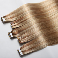 Extensions de cheveux naturels européens à bandes adhésives en gros, double épaisseur, cuticules intactes, Remy Tape Ins
