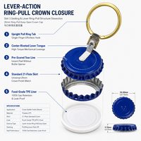 Capsule à ouverture facile de 26 mm en fer blanc de qualité alimentaire avec ligne de déchirement pré-creusée pour l'emballage de boissons
